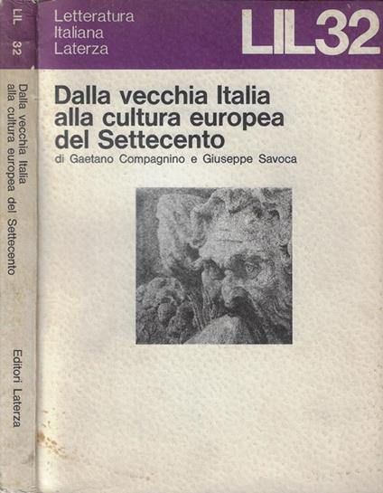 Dalla vecchia Italia alla cultura europea del Settecento - Gaetano Compagnino-Giuseppe Savoca - copertina