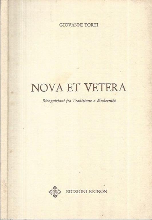 Nova et Vetera - Giovanni Torti - copertina