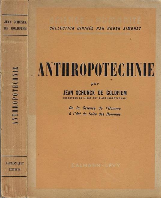 Anthropotechnie - Jean Schunck De Goldfiem - copertina