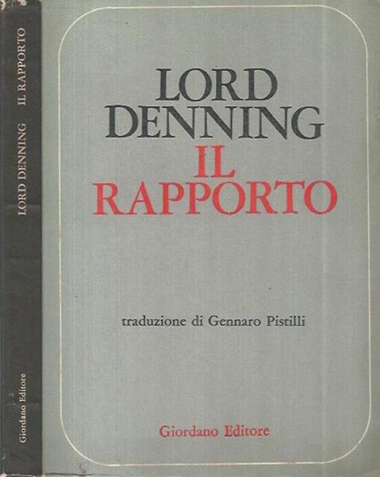 Il rapporto - Lord Denning - copertina