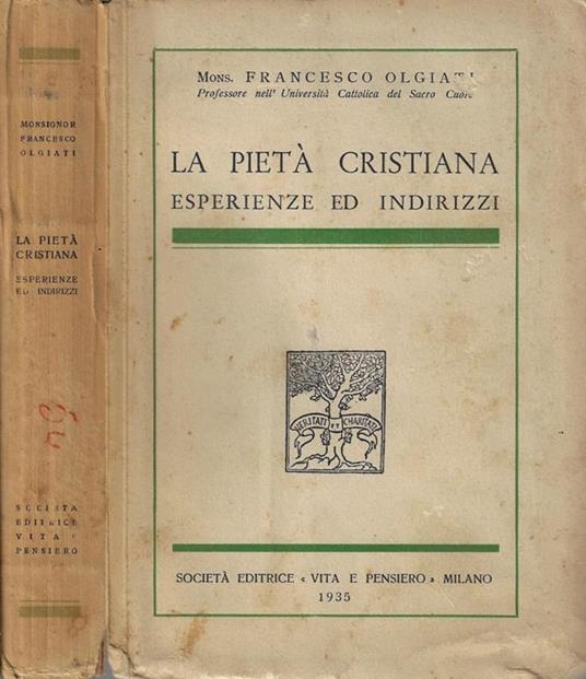 La pietà cristiana - Mons. Francesco Olgia - copertina