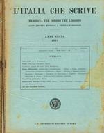 L' Italia che scrive. Rassegna per coloro che leggono. Supplemento mensile a tutti i periodici anno sesto, n.1, 3, 4, 5, 6, 7, 8, 10, 12, 1923