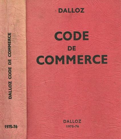 Code de Commerce. Dalloz - copertina