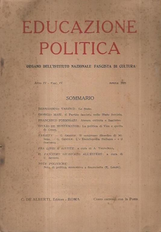 Educazione Politica - copertina