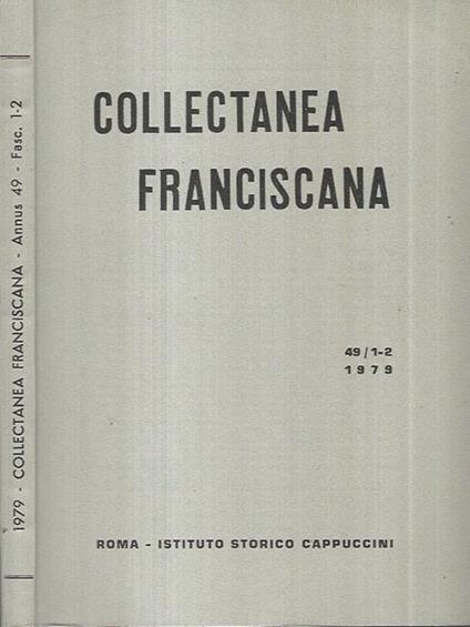Collectanea Francescana 1979 - copertina
