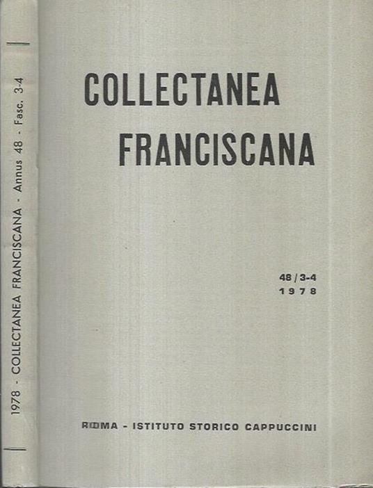 Collectanea Francescana 1978 - copertina
