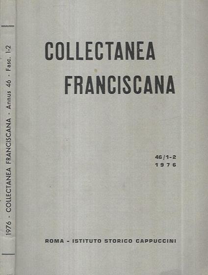 Collectanea Francescana 1976 - copertina