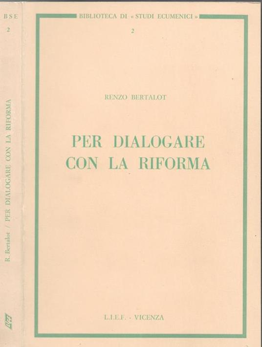 Per dialogare con la riforma - Renzo Bertalot - copertina