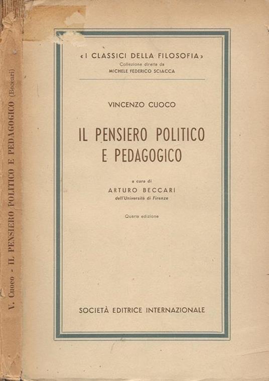 Il pensiero politico e pedogogico - Vincenzo Cuoco - copertina