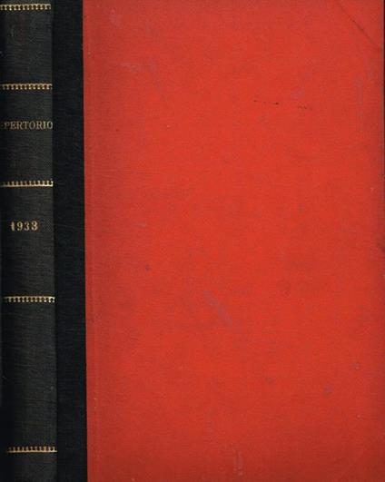 Repertorio generale annuale della giurisprudenza italiana con notizie bibliografiche, di legislazione, ecc. Appendice al volume LXXXV del periodico 'Giurisprudenza Italiana' e 'La Legge', anno XXXV, 1933 - Giovanni Davicini - copertina