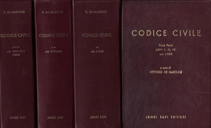 Codice civile - Vittorio De Martino - copertina