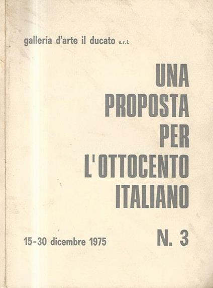 Una proposta per l'Ottocento Italiano n. 3 - Egidio Maria Eleuteri - copertina