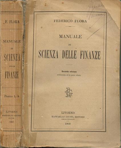 Manuale di Scienze delle Finanze - Federico Flora - copertina