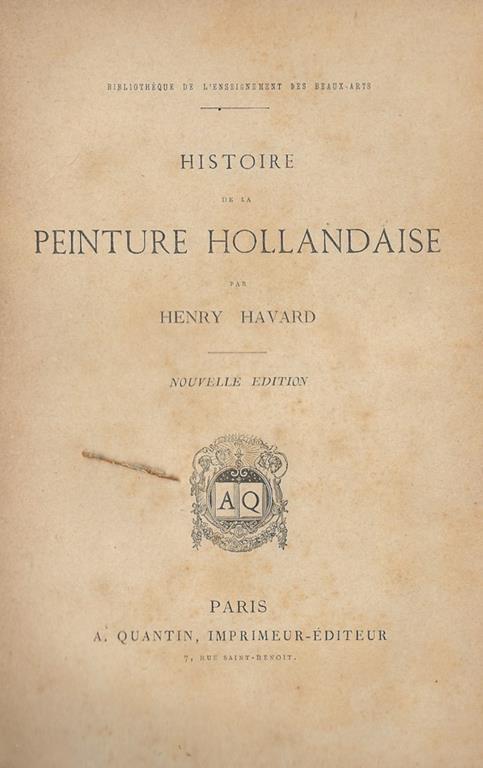 Histoire de la peinture hollandaise - Henry Havard - copertina