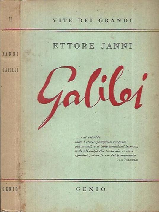 Galilei - Ettore Janni - copertina