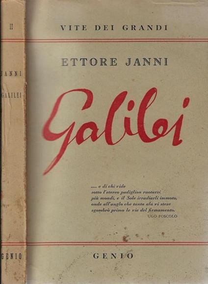 Galilei - Ettore Janni - copertina