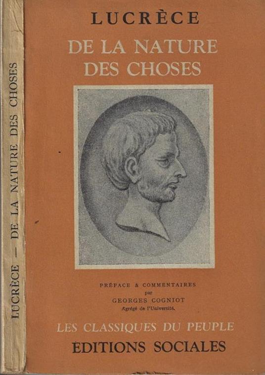 De la nature des choses - Lucréce - copertina