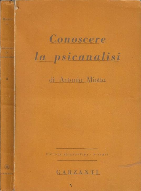 Conoscere la psicanalisi - Antonio Miotto - copertina