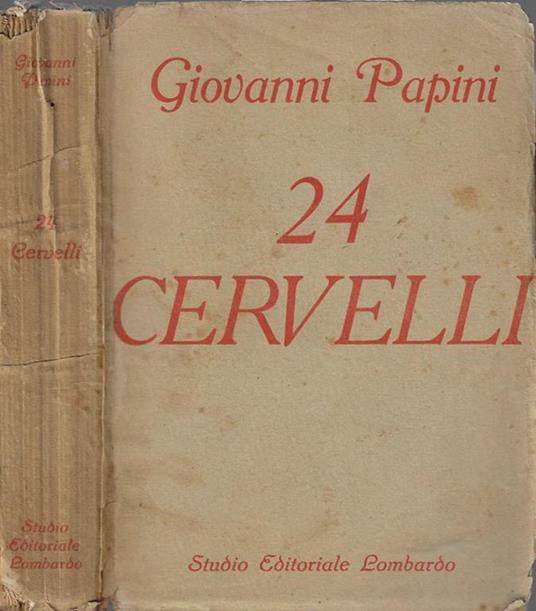 24 cervelli - Giovanni Papini - copertina