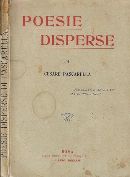 Poesie disperse - Cesare Pascarella - copertina