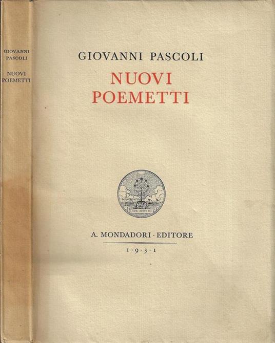 Nuovi poemetti - Giovanni Pascoli - copertina