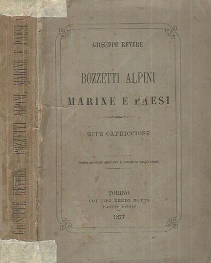 Bozzetti alpini, Marine e paesi - Giuseppe Revere - copertina