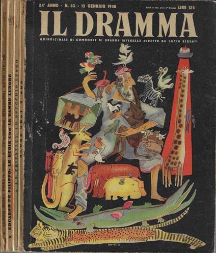 Il Dramma Anno 24 N. 53, 54, 60, 63 - Lucio Ridenti - copertina