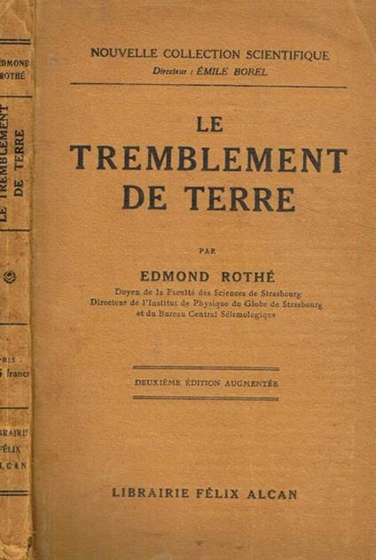 Le tremblement de Terre - Edmond Rothé - copertina