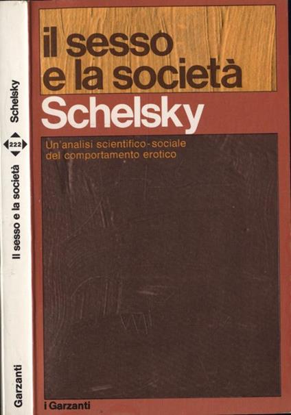 Il sesso e la società - Helmut Schelsky - copertina