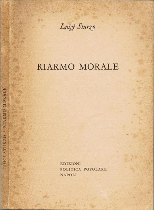 Riarmo morale - Luigi Sturzo - copertina