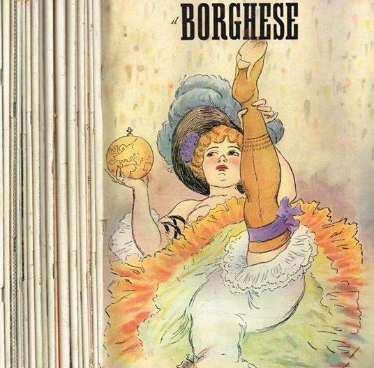 Il Borghese. Anno 1959, n.1/9, 11/14, 16, 17, 31/38, 40, 42, 43, 45, 46, 48, 49 - Mario Tedeschi - copertina