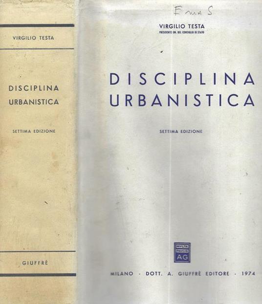 Disciplina urbanistica - Virgilio Testa - copertina