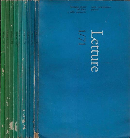 Letture anno 1971 (Annata completa in 9 uscite) - Giuseppe Valentini - copertina