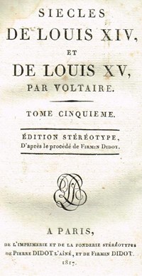 Siecles de Louis XIV, et de Louis XV tome cinquieme - Voltaire - Libro  Usato - Didot 