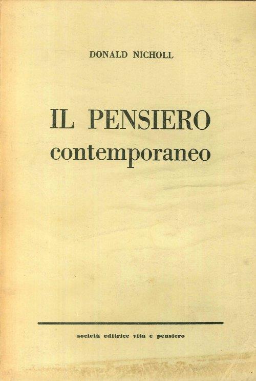 Il pensiero contemporaneo - copertina