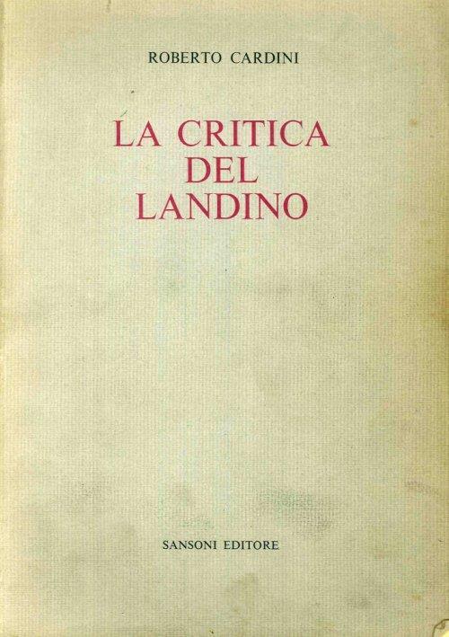 La Critica Landino - copertina