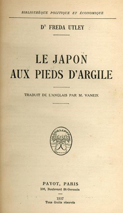 Le Japon Aux Pieds d'Argile - copertina