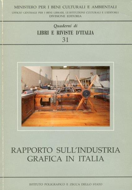 Rapporto sull'industria grafica in Italia - copertina