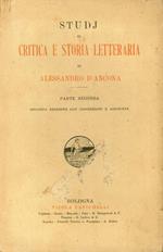 Studi di critica e storia letteraria. Parte seconda