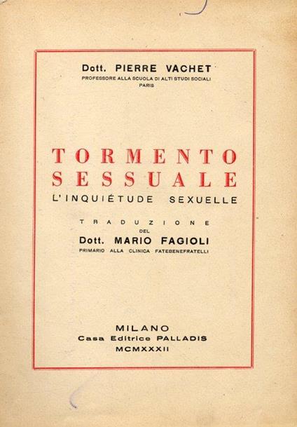 Tormento sessuale - Pierre Vachet - copertina