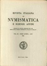 Rivista italiana di numismatica e scienze affini - Vol. XI Serie Quinta - LXV 1963