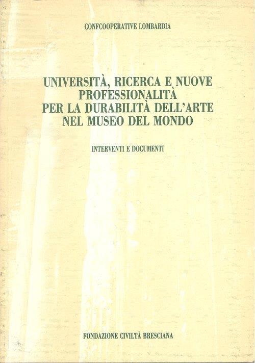 Università, Ricerca e Nuove Professionalità per la Durabilità dell'Arte nel Museo del Mondo - copertina