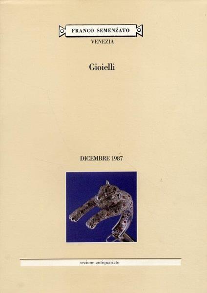 Gioielli. Dicembre 1987. [Edizione italiana e inglese] - copertina