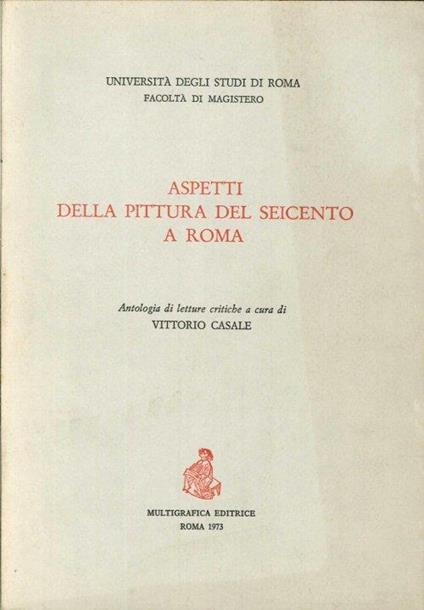 Aspetti della Pittura del Seicento a Roma - copertina