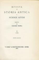 Rivista di storia antica e scienze affini. 1898 Vol.3