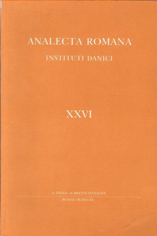 Analecta Romana Instituti Danici. XXVI/1999 - copertina
