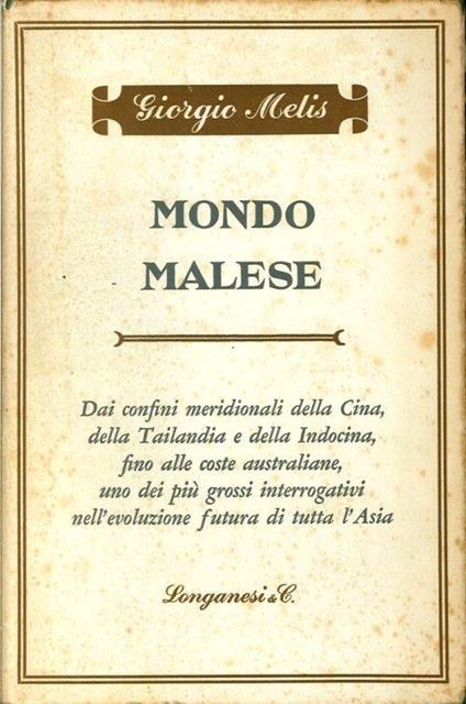 Mondo Malese - Giorgio Melis - copertina