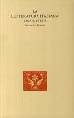 La Letteratura Italiana. Storia e Testi. Narratori Dell'Ottocento e del Primo Novecento. Tomo 4