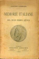 Memorie Italiane del Buon Tempo Antico