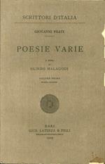 Giovannni Prati. Poesie Varie